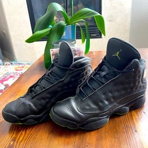 Air Jordan’s black sneakers